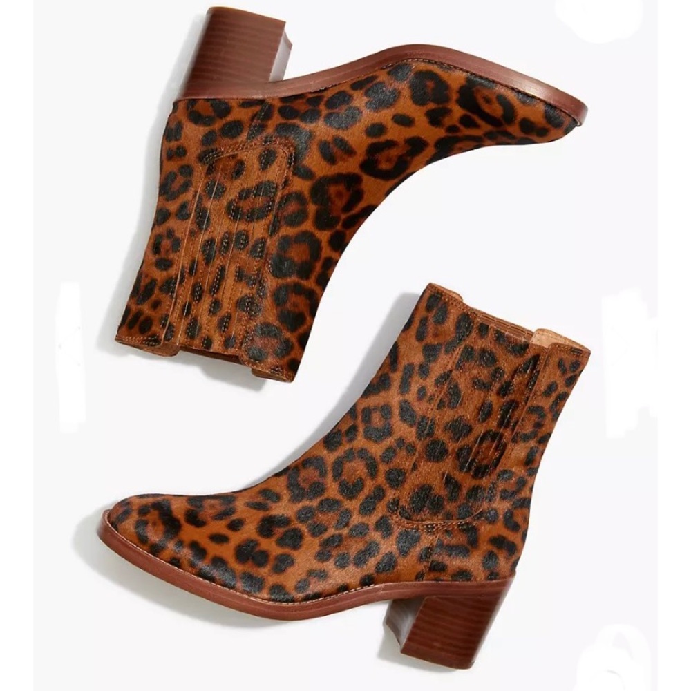 🍂 NWOT Madewell Chelsea Boots Calf Hair Leopard🍂